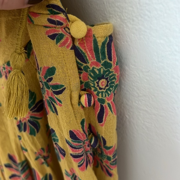 Free People Indigo Molly Tunic Top in Gilded Combo - Picture 4 of 6